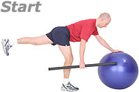 Image 1 - Einbeiniges- und einarmiges Rudern mit SISSEL Gymnastikball und SISSEL Heavy Bar