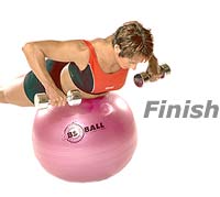 Image 2 - Flachliegendes Rudern auf SISSEL Gymnastikball mit Hanteln
