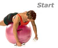 Image 1 - Schulterübung „Flyes (umgekehrt)“ mit Hanteln auf SISSEL Gymnastikball