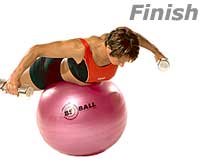 Image 2 - Schulterübung „Flyes (umgekehrt)“ mit Hanteln auf SISSEL Gymnastikball