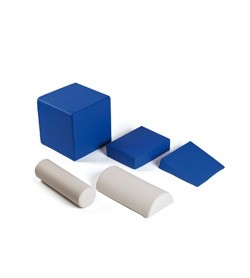Image Cuscino a cubo cm 40 x 40 x 40, Blu Atollo