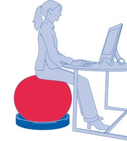 Image Sistema Seduta Attiva Securemax® 65 cm colore Rosso 