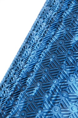 Image SISSEL® PILATES ROLLER SOFT rullo tubo morbido per pilates matwork 90 cm colore Blu Marmorizzato
