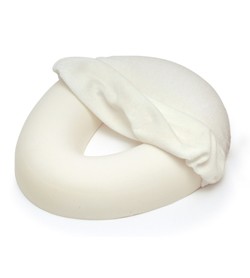Image SISSEL® SIT RING Ovale - Cuscino per emorroidi, decubito e gravidanza con buco e federa in spugna inclusa colore bianca