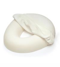 SISSEL SIT RING Ovale - Cuscino per emorroidi, decubito e gravidanza con buco e federa in spugna inclusa colore bianca