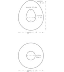 Image SISSEL SIT RING Ovale - Cuscino per emorroidi, decubito e gravidanza con buco e federa in spugna inclusa colore bianca