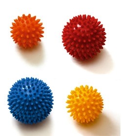 Image SISSEL® SPIKY-BALL set 2 pz Ø 8 cm, giallo