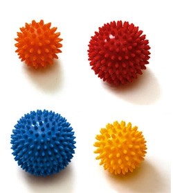 Image SISSEL SPIKY-BALL  8 cm, sfusa, cf 10 pz, giallo