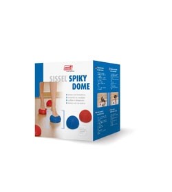 Image SISSEL® SPIKY DOME palla riccio per massaggio confezione 2 pezzi (1 Blu e 1 Rosso)